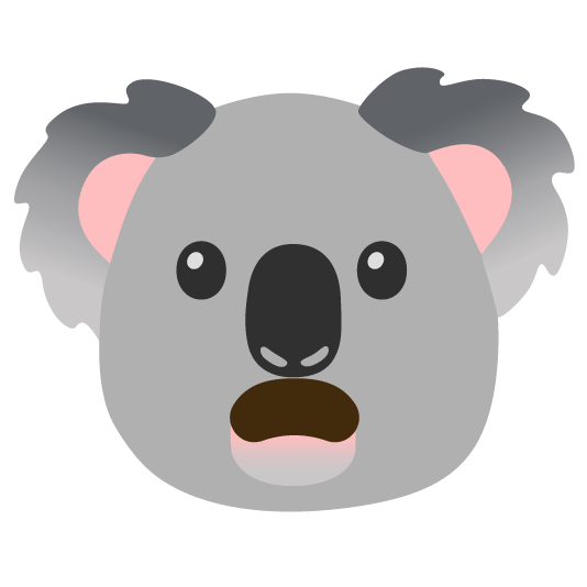 frowning koala