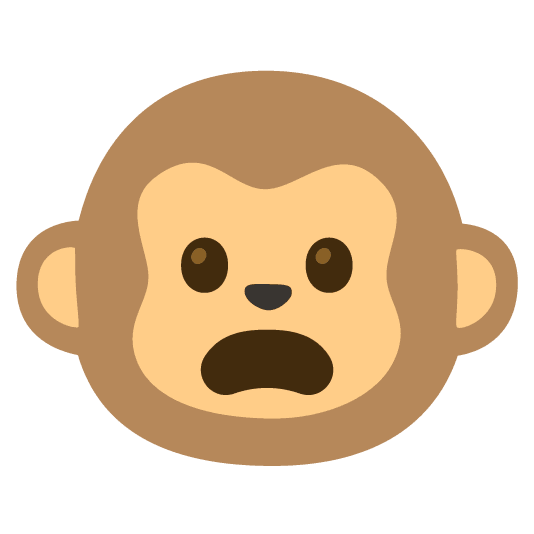 frowning monkey face