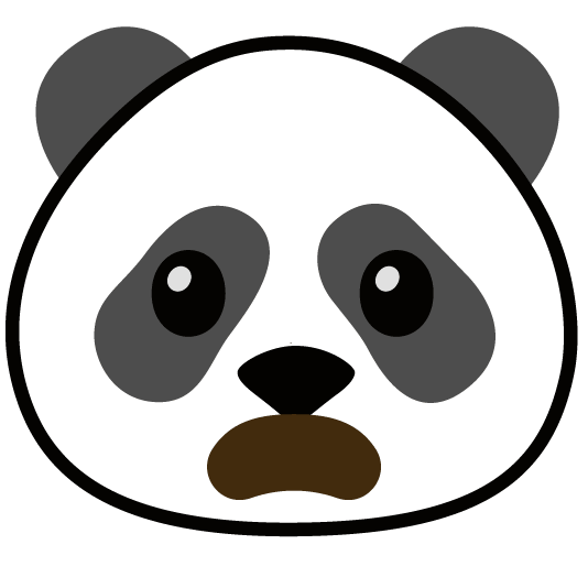 frowning panda face
