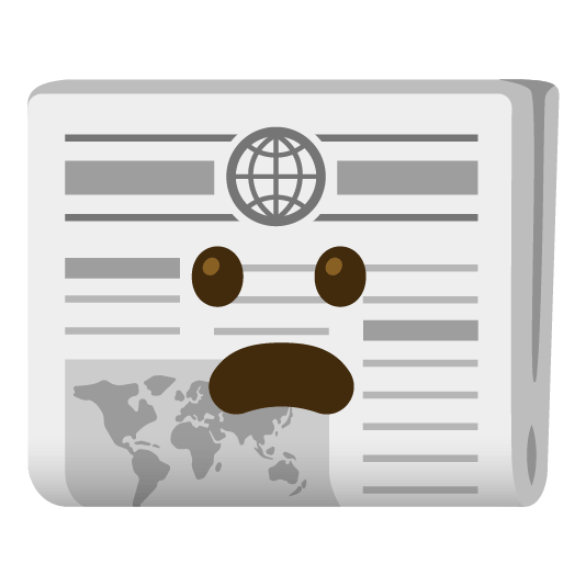 frowning newspaper