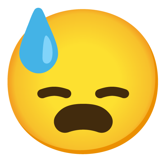 frowning sweat