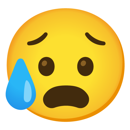 frowning disappointed relieved