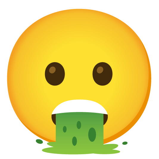 frowning face vomiting