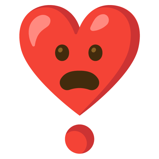frowning heavy heart exclamation mark ornament