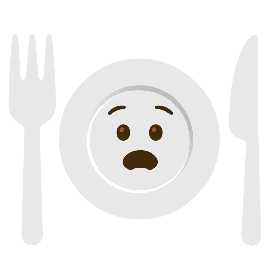 anguished knife fork plate