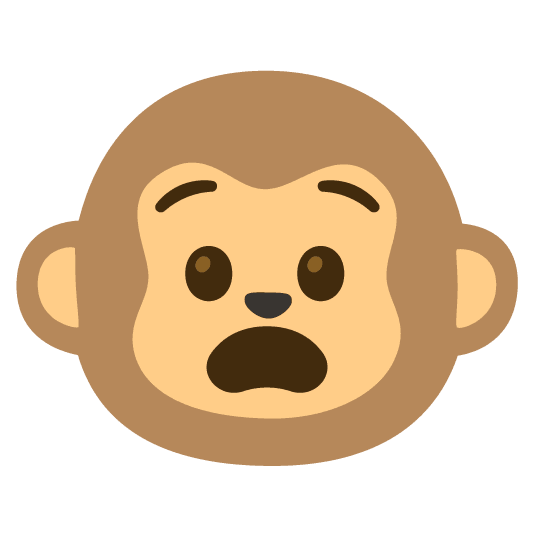 anguished monkey face