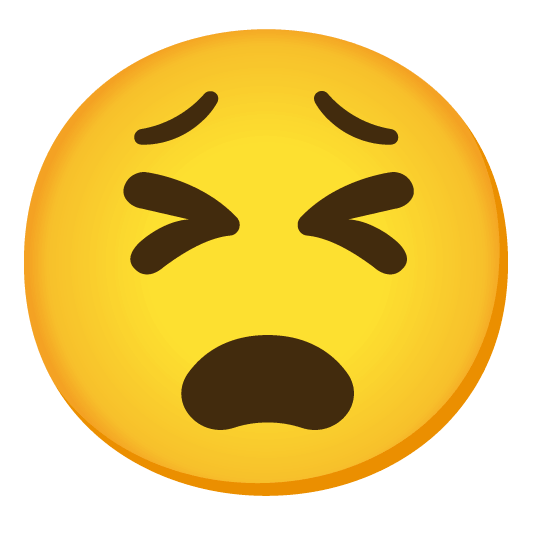 anguished tired face