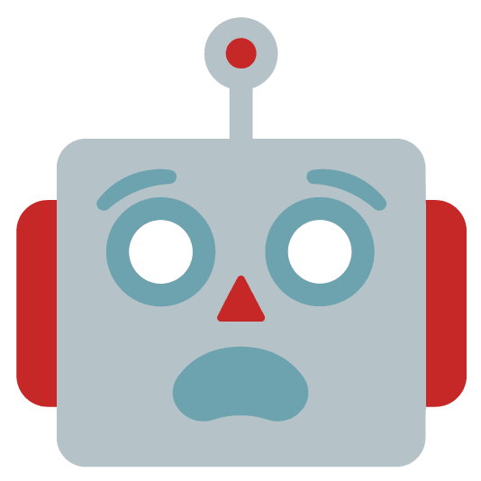 anguished robot face
