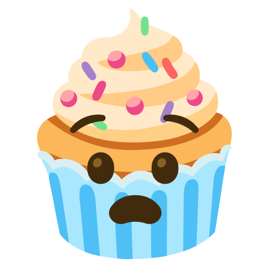 anguished cupcake