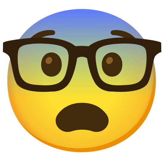 fearful nerd face