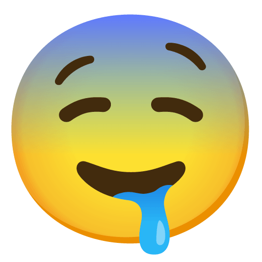 fearful drooling face