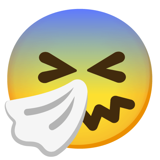 fearful sneezing face