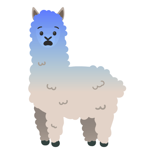 fearful llama