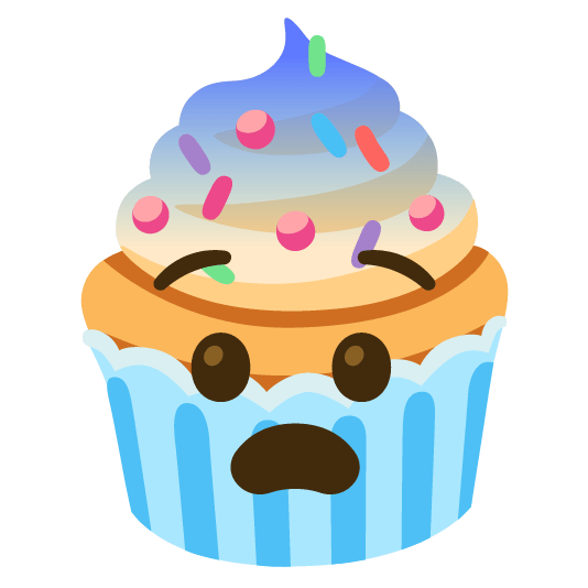 fearful cupcake