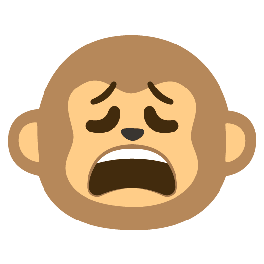 weary monkey face