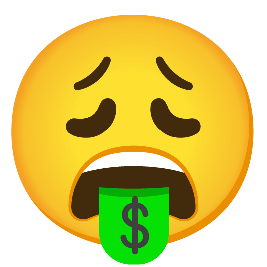 weary money mouth face