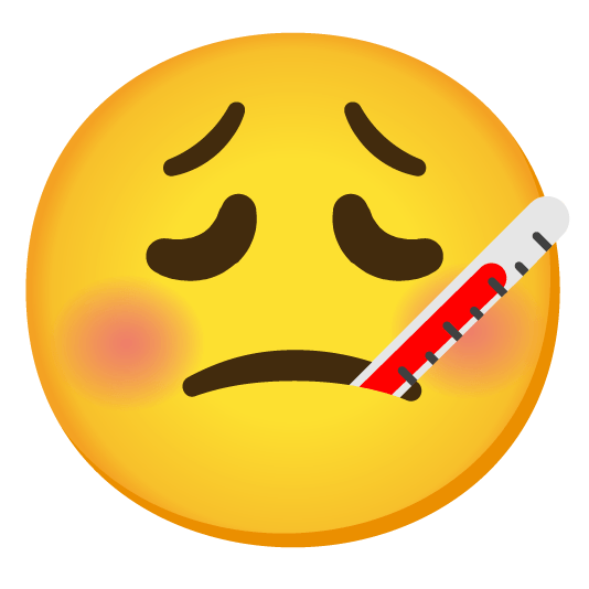 weary face with thermometer