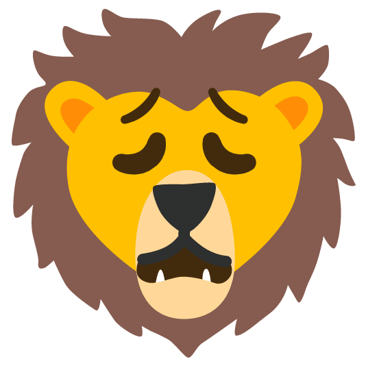 weary lion face