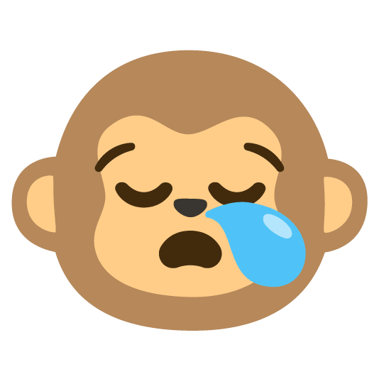 sleepy monkey face