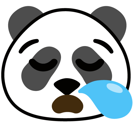 sleepy panda face
