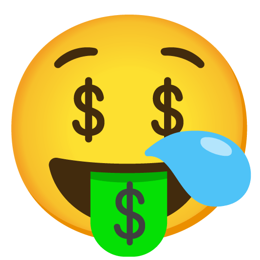 sleepy money mouth face