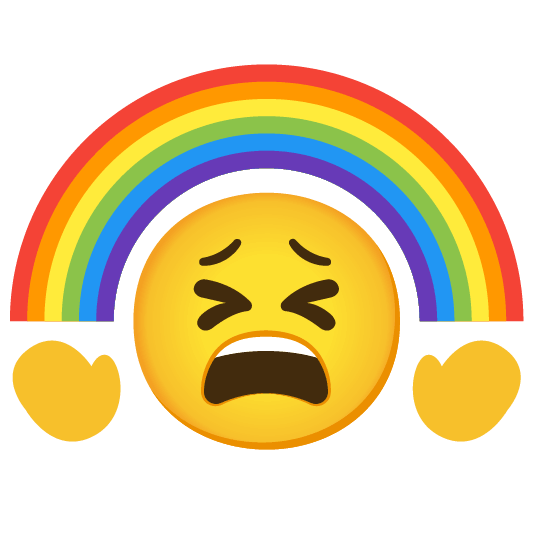 tired face rainbow