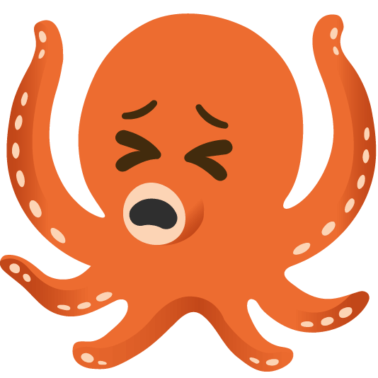 tired face octopus