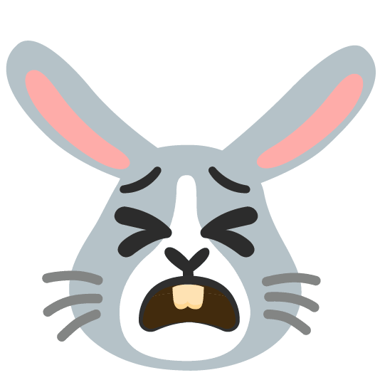 tired face rabbit
