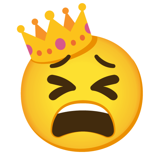 tired face crown