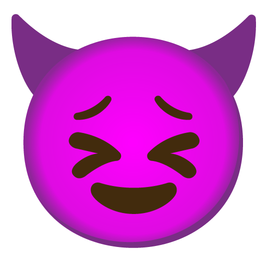 tired face smiling imp