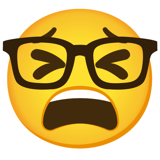 tired face nerd face