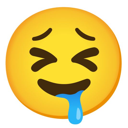 tired face drooling face