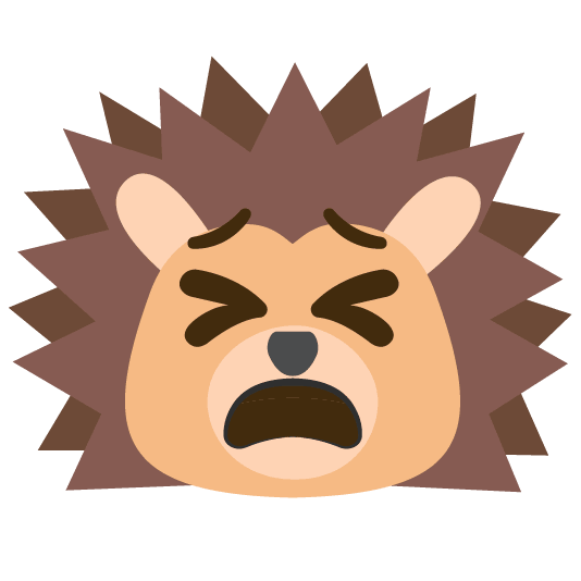 tired face hedgehog