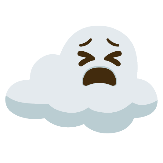 tired face cloud