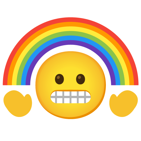 grimacing rainbow