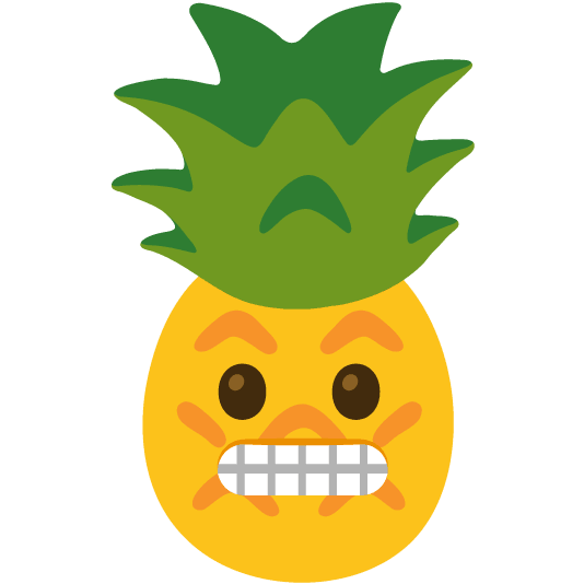 grimacing pineapple