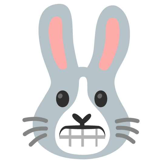 grimacing rabbit