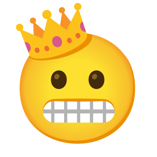 grimacing crown