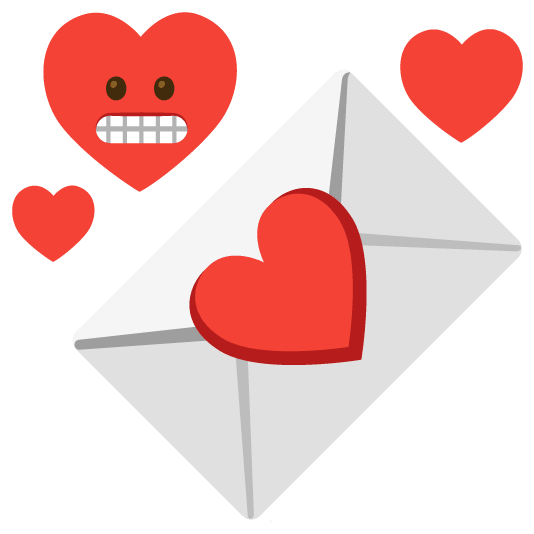 grimacing love letter