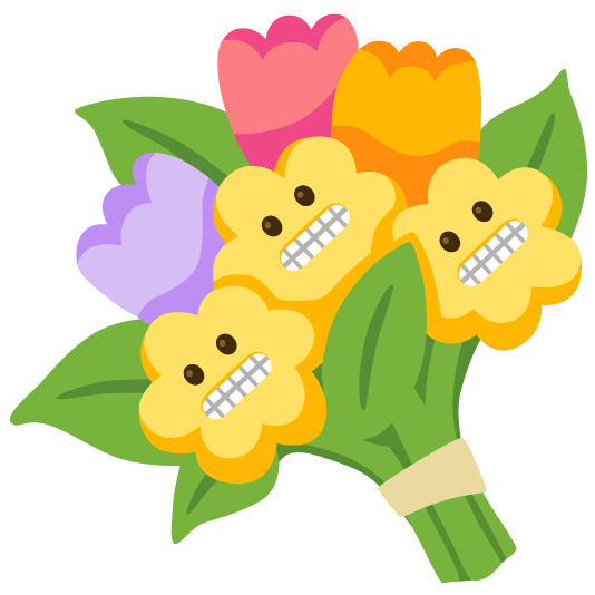 grimacing bouquet