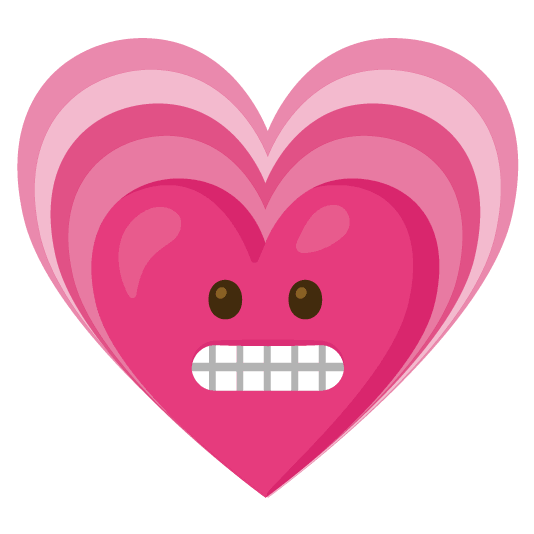 grimacing heartpulse