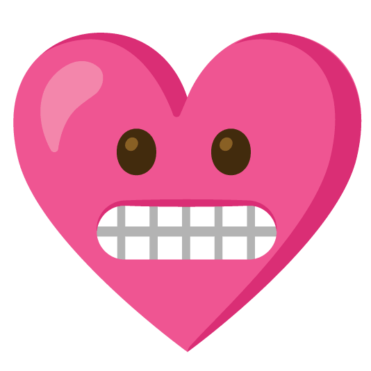 grimacing gift heart