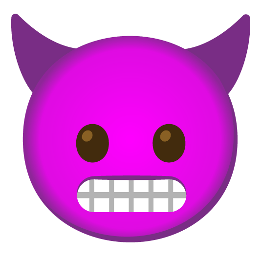 grimacing smiling imp