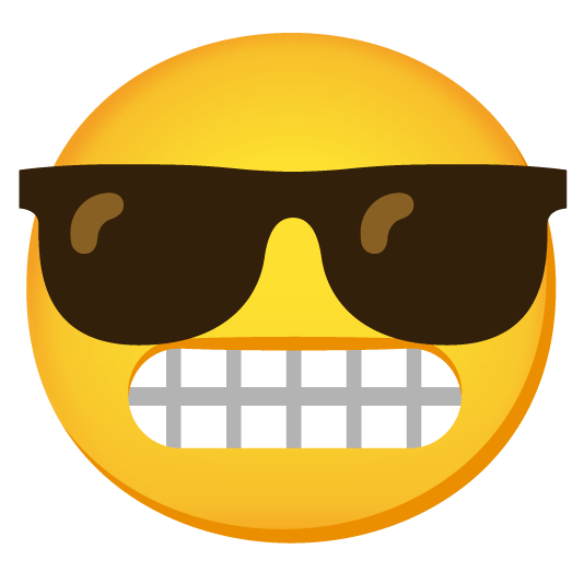 grimacing sunglasses