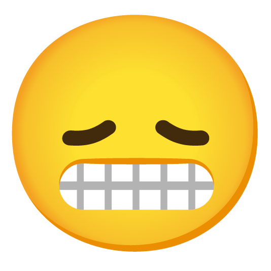 grimacing disappointed