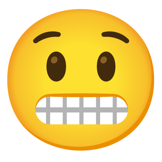 grimacing astonished