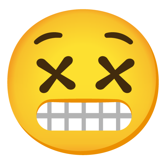 grimacing dizzy face