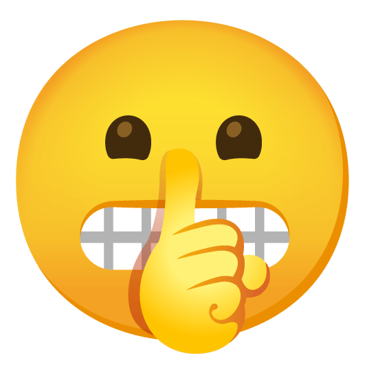 grimacing shushing face