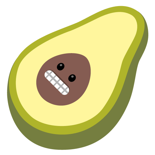 grimacing avocado