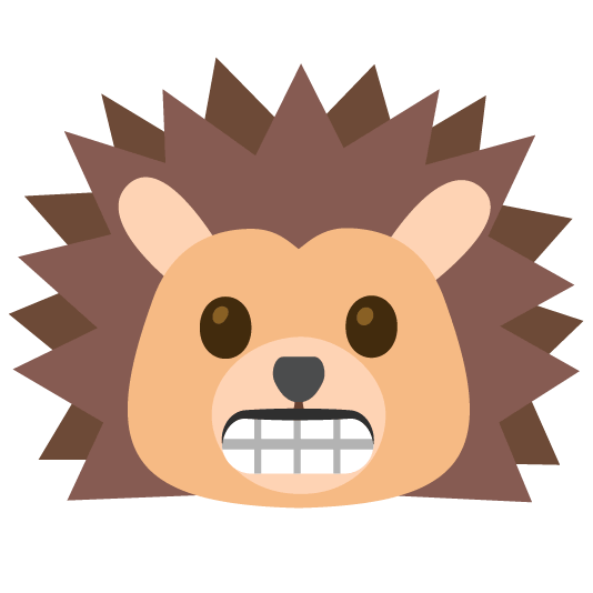grimacing hedgehog